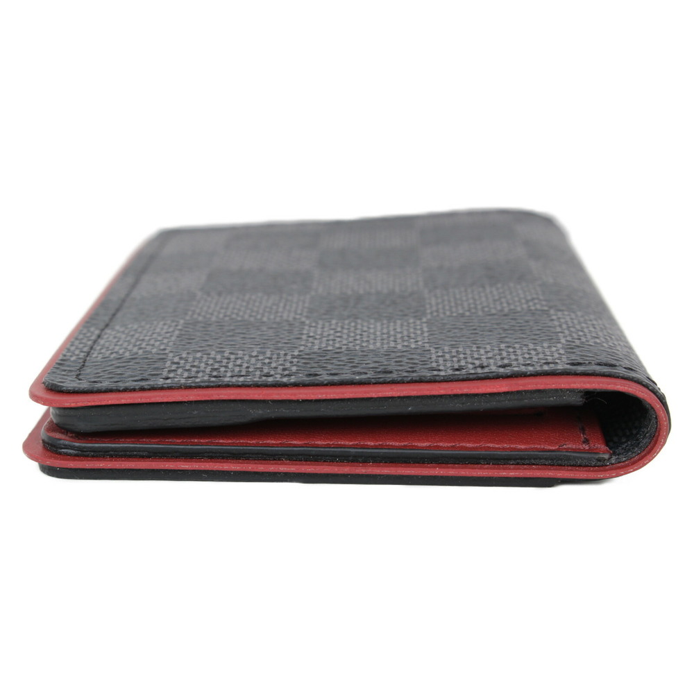 Louis Vuitton Organizer de Poche Card Case Damier Graphite Black Red - Picture 4 of 10
